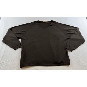 Studio 12 Brown Sweater Merino Wool Cashwool V Neck Womens XL Italy